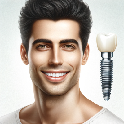 Dall·e 2024 01 11 05.35.07 Create A Realistic Portrait Of A Young Man With Dark Hair, Featuring A Radiant, Confident Smile Showing Off Healthy White Teeth. The Portrait Should C