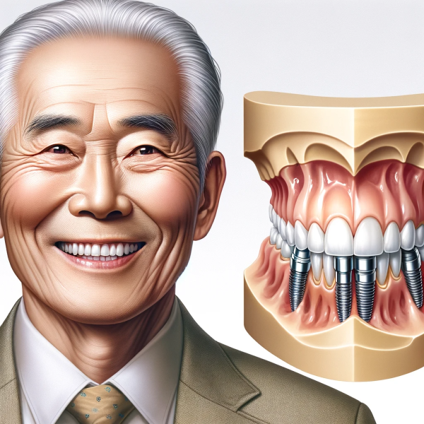 Dall·e 2024 01 11 09.28.57 Illustrate A Dignified Elderly Korean Man With Monolid Eyes, Offering A Broad And Genuine Smile That Shows Off His Impeccable White Teeth. Accompany H